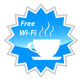 Free wi-fi vector label