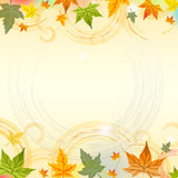 autumn background with circles