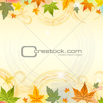 autumn background with circles