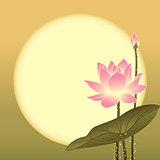 Oriental Mid Autumn Festival Lotus Flower