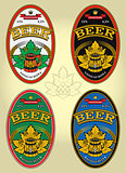 set of labels for beer