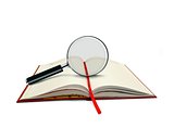 Magnifying Glass on Open Book