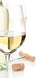 White wine closeup