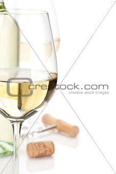 White wine closeup