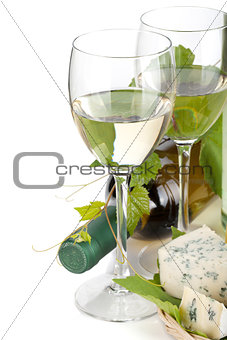 White wine and cheese