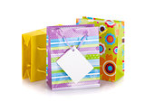 Colored gift bags