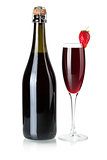 Wine collection - Strawberry champagne bottle and glass