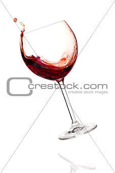Wine collection - Red wine in falling glass