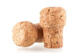 Two champagne corks