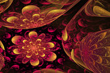 Fractal - flower with reflections