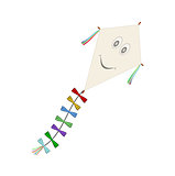 Paper kite with smiling face