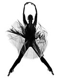 woman ballet dancer leap dancing ballerina silhouette