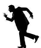 silhouette  man  walking profile sneeking