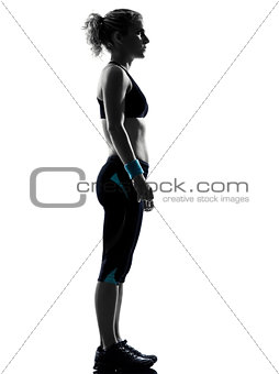 woman workout fitness posture standing