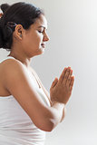 Indian girl in meditation