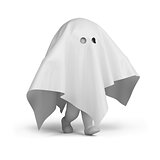 3d small people - ghost costume