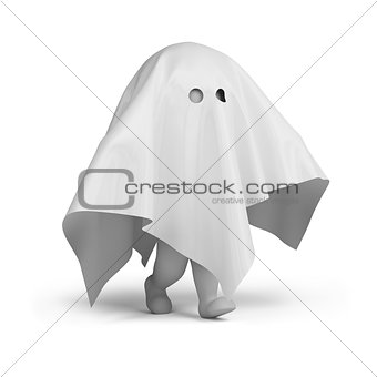 3d small people - ghost costume
