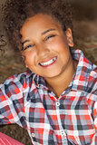 Happy Mixed Race African American Girl Child 
