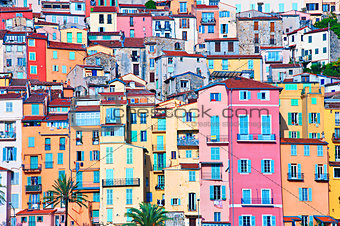 Colorful houses of Provence town Menton