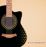 vector background with acoustic guitar