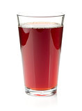 Pomegranate juice in a glass