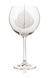 Transparent leaf in a wine glass