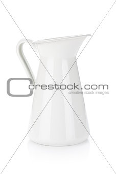 White metal milk pitcher