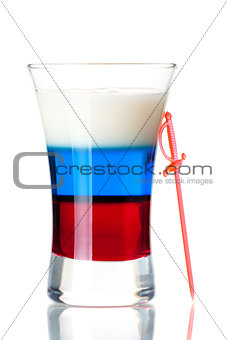 Shot cocktail collection: Russian Flag