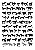 Vector horse silhouettes