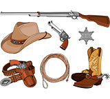 Cowboy objects set