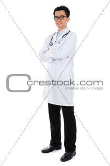 Handsome Asian male medical doctor