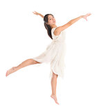 Young Asian teen contemporary dancer