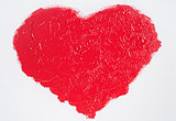 painted red heart 