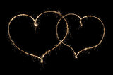 two hearts from sparkler