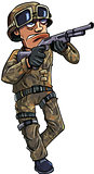Cartoon soldier with a shotgun