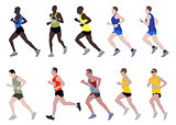marathon runners illustration