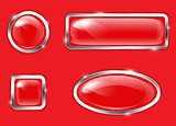 Red glossy buttons