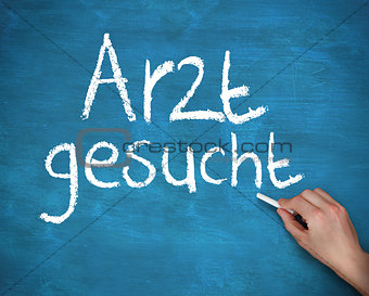 Hand writing arzt gesucht