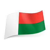 State flag of Madagascar. 