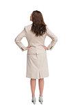 Rear view of businesswoman standing