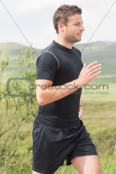 Athletic man on a jog