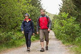 Couple going on a hike together