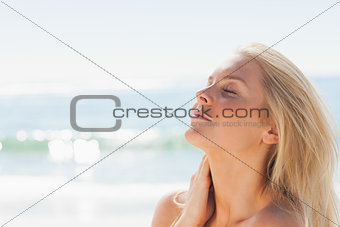 Beautiful woman enjoying the sun