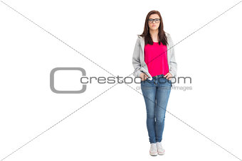 Trendy young woman posing
