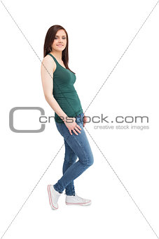 Relaxed casual woman posing
