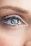 Extreme close up on gorgeous shinning blue eye