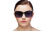 Young model wearing classy sunglasses