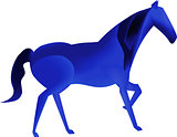 Blue mesh horse
