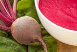 red beet cream soup