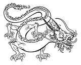 Stylised dragon illustration